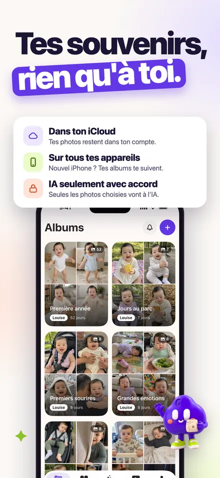 Écran de confidentialité : iCloud, tous les appareils, IA seulement avec votre accord