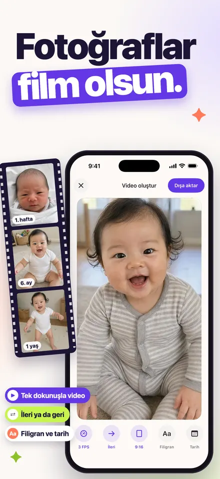 Hız, yön ve filigran ayarlarıyla video düzenleyici